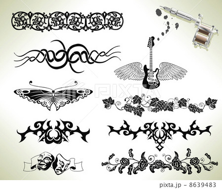 Tattoo flash design elements 8639483