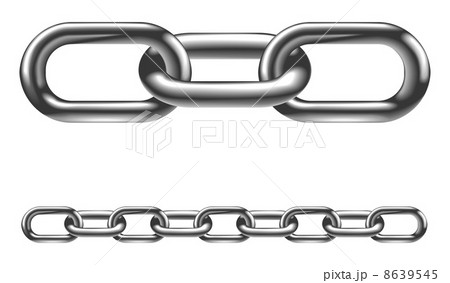 Metal chain links illustration Metal chain links illustration 8639545