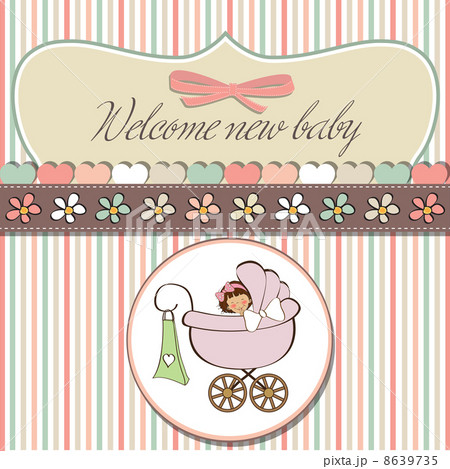 baby girl announcement card baby girl announcement card 8639735