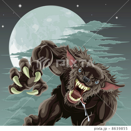 Werewolf moon illustration 8639855