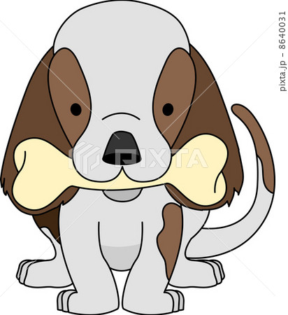 Illustration of puppy with bone 8640031