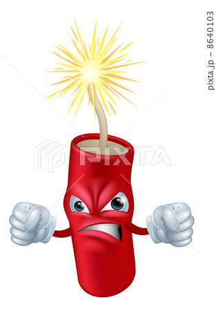 Angry cartoon dynamite stick Angry cartoon dynamite stick 8640103