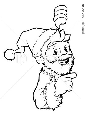 Santa pointing Christmas illustration Santa pointing Christmas illustration 8640236