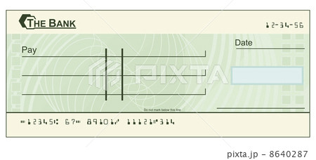 Blank cheque illustration Blank cheque illustration 8640287
