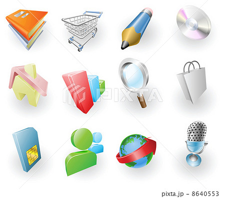 Dynamic Colour Web and Application Icon Set 8640553