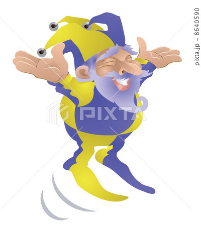 Funny Jester illustration Funny Jester illustration 8640590