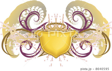Grunge background shield element 8640595