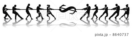 Tug of war dollar money concept 8640737
