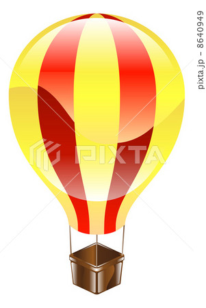 Shiny hot air balloon icon illustration Shiny hot air balloon icon illustration 8640949