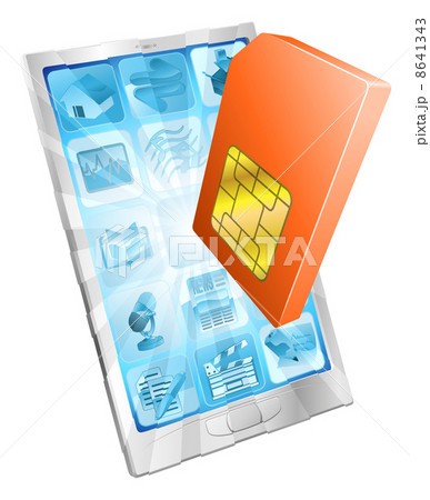 Phone SIM card icon concept Phone SIM card icon concept 8641343