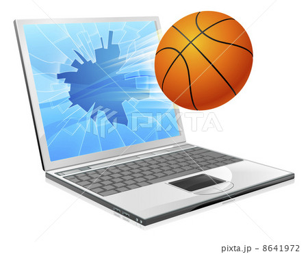 Basketball ball laptop concept Basketball ball laptop concept 8641972