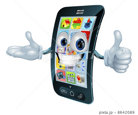 Cell phone man character 8642089
