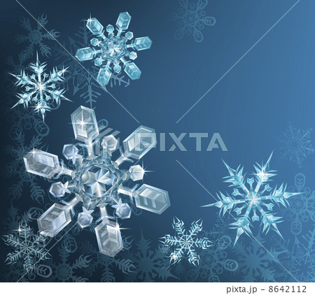 Blue Christmas snowflake background 8642112