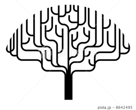 Abstract tree silhouette illustration 8642495