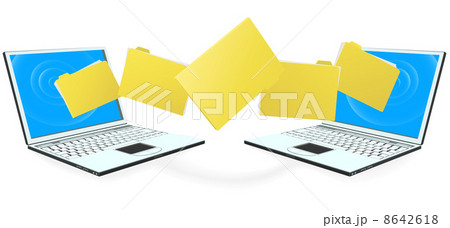 Laptop computers transferring files 8642618