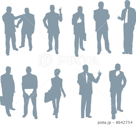 office and business people silhouettes 8642754