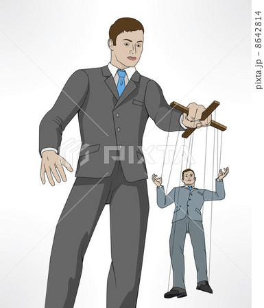 Controlling business puppet concept 8642814