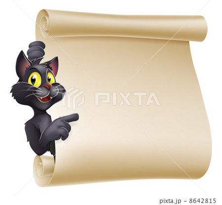 Halloween Cat Scroll 8642815
