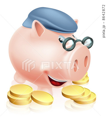 Pensioner savings concept 8642872