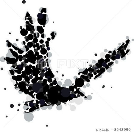 Abstract crow or raven in flight Abstract crow or raven in flight 8642990