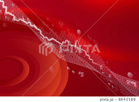 Abstract hexagons red background 8643589