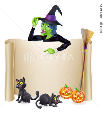 Halloween Witch Scroll Banner 8643835