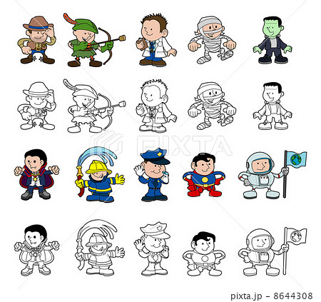 Cartoon characters set 8644308