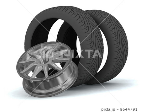 wheels isolated on white 8644791