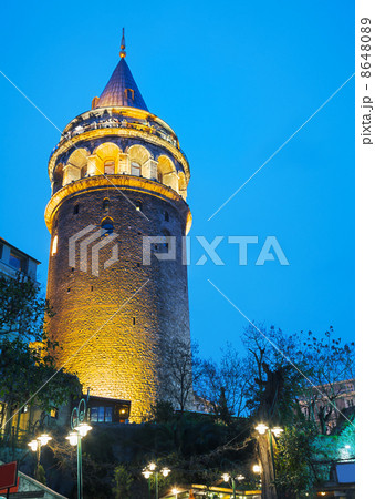 Galata Tower (Christea Turris) in Istanbul, Turkey 8648089