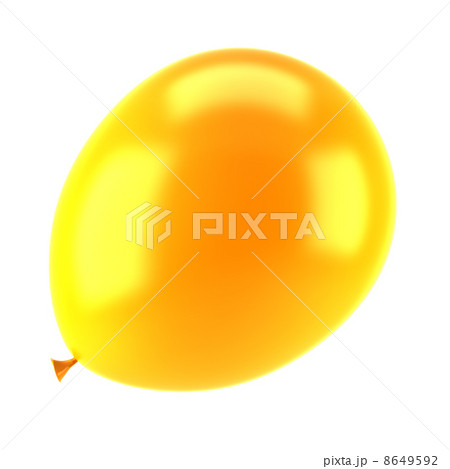 one orange party balloon isolated on white background 8649592