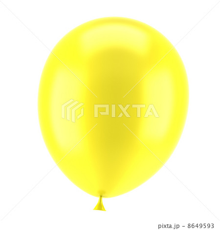 one yellow party balloon isolated on white background 8649593