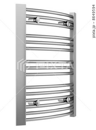 bathroom chrome towel rail isolated on white background 8649594
