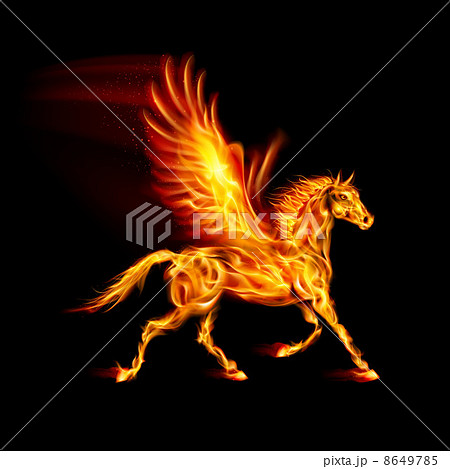 Fire Pegasus Stock Illustration