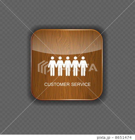 Customer service wood application icons Customer service wood application icons 8651474