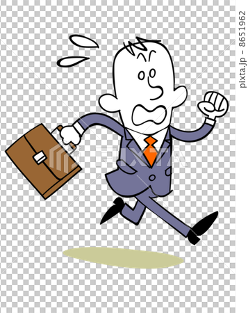 A Businessman Who Is About To Be Late Stock Illustration