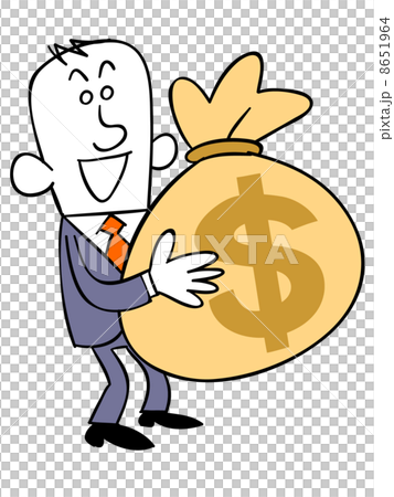 A businessman with a bag with dollars 8651964