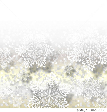 クリスマス 雪 結晶 キラキラのイラスト素材