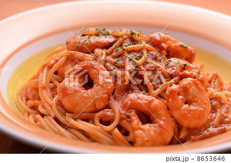 海老とトマトのクリームスパゲッティ 海老とトマトのクリームスパゲッティ 8653646