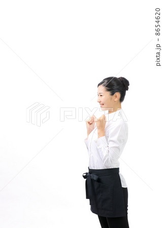 ガッツポーズ・カフェレストラン店員 8654620