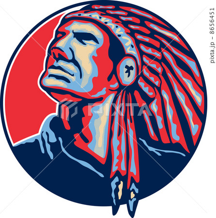 Native American Indian Chief Retro 8656451