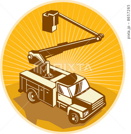 Cherry Picker Bucket Truck Access Equipment Retro Cherry Picker Bucket Truck Access Equipment Retro 8657265