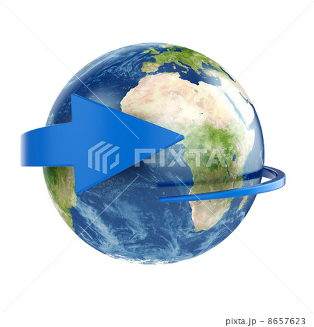 Earth with arrow 8657623