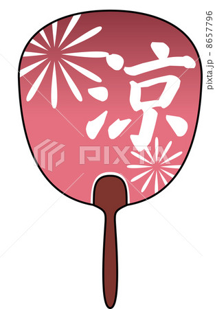 花火模様の団扇 8657796