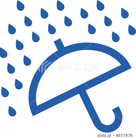 天気予報の大雨のお天気マークのイラスト素材