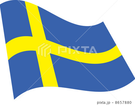 スウェーデンの国旗のイラスト素材