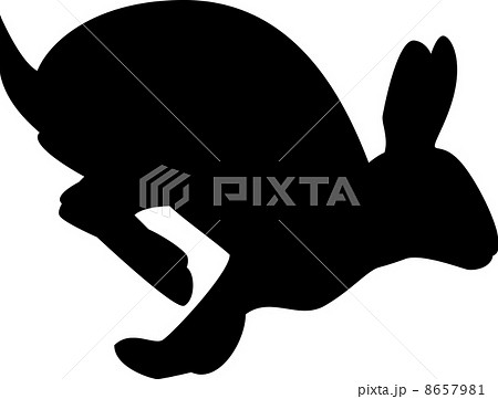 ウサギのシルエットのイラスト素材 8657981 Pixta