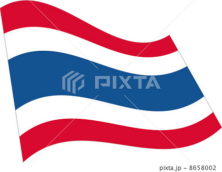タイの国旗のイラスト素材