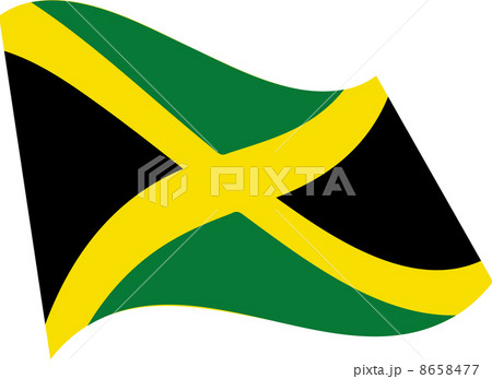 ジャマイカの国旗のイラスト素材