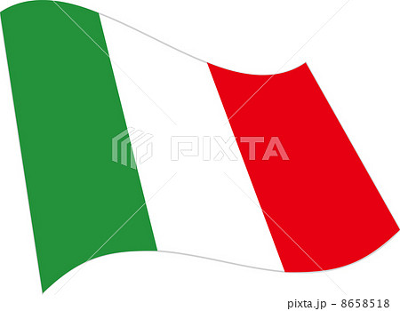 イタリアの国旗のイラスト素材