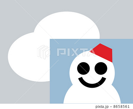 天気予報の曇りのち雪のマーク 8658561